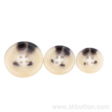 4-holes Button Resin Round Horn Button